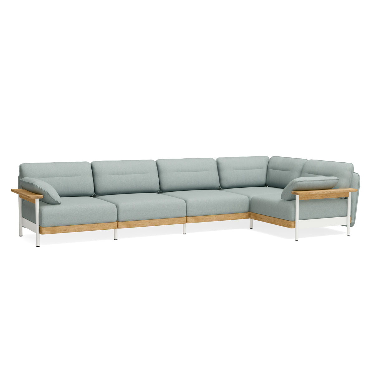 Modernes großes Ecksofa - mint