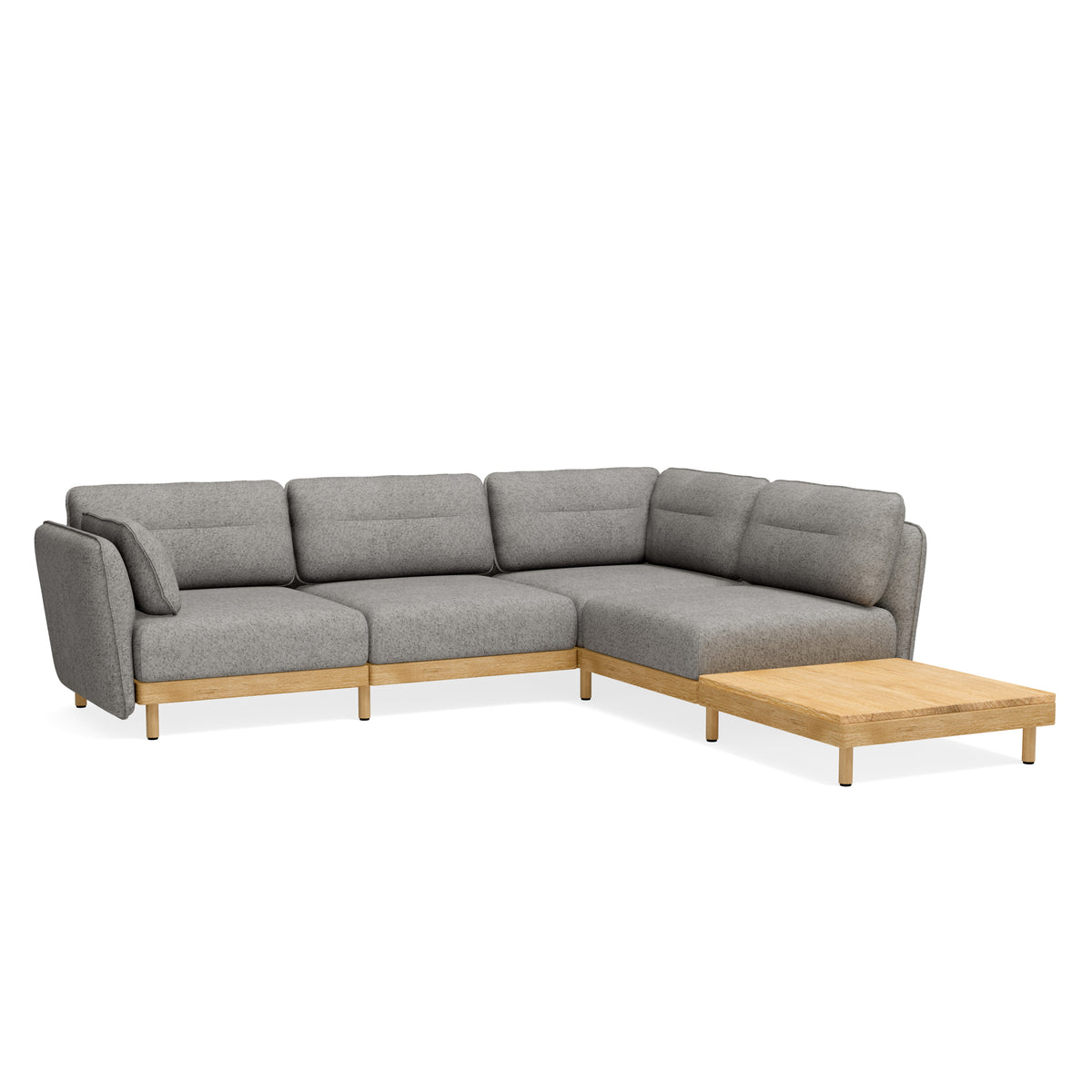 Hochwertiges Sofa mit Couchtisch Eiche