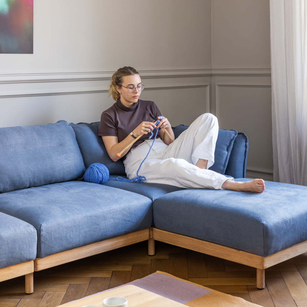 Sofa mit Liegesessel