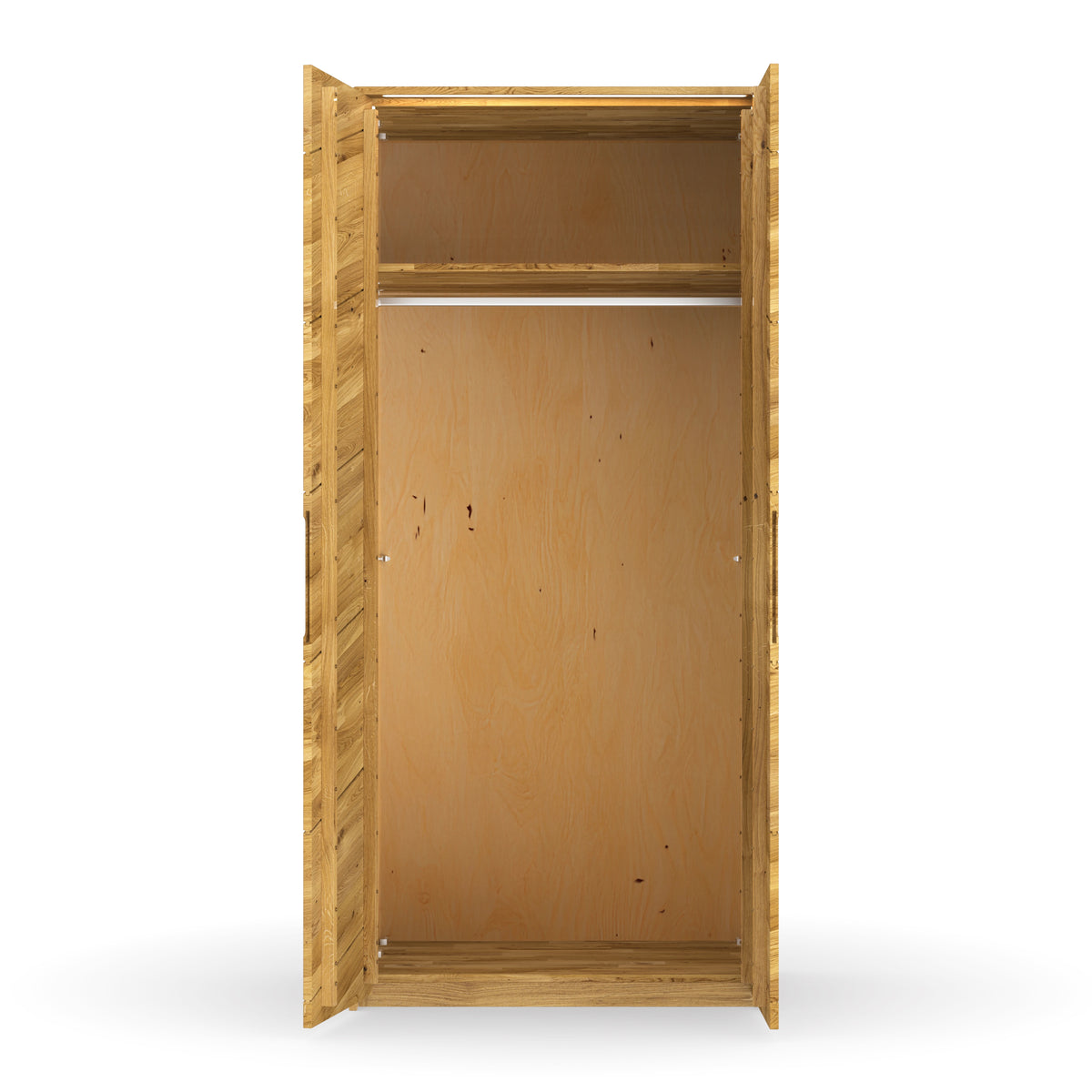 Hochwertiger Kleiderschrank mit integriertem Licht und Kleiderstange